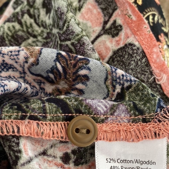 NWT Terra & Sky Peasant Blouse Womens 2X cotton Plus Ruffles Cottage core - Picture 14 of 14